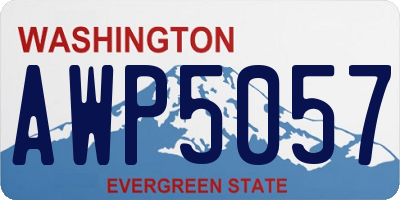 WA license plate AWP5057