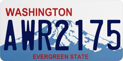 WA license plate AWR2175