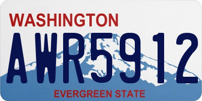 WA license plate AWR5912