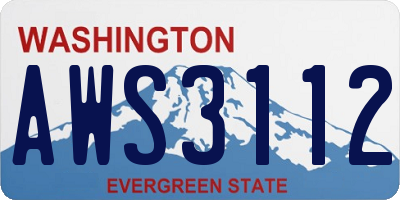 WA license plate AWS3112
