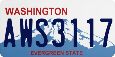 WA license plate AWS3117