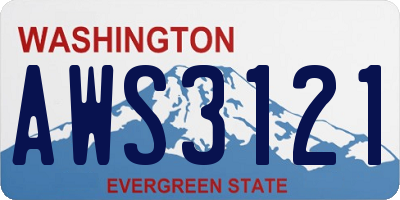 WA license plate AWS3121