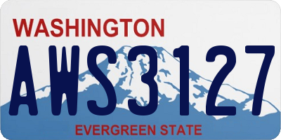 WA license plate AWS3127