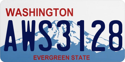 WA license plate AWS3128