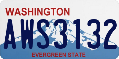 WA license plate AWS3132