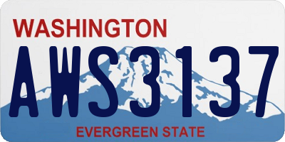 WA license plate AWS3137