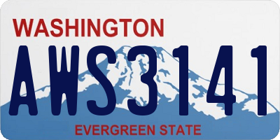 WA license plate AWS3141
