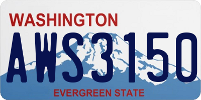WA license plate AWS3150