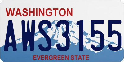 WA license plate AWS3155