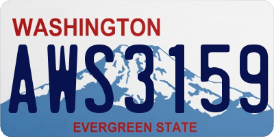 WA license plate AWS3159