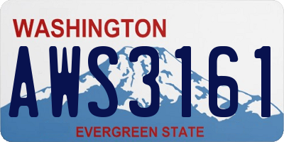 WA license plate AWS3161