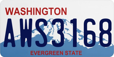 WA license plate AWS3168