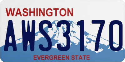 WA license plate AWS3170