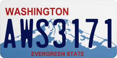 WA license plate AWS3171