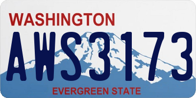 WA license plate AWS3173