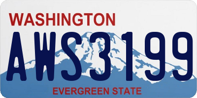 WA license plate AWS3199