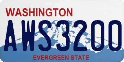 WA license plate AWS3200