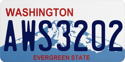WA license plate AWS3202