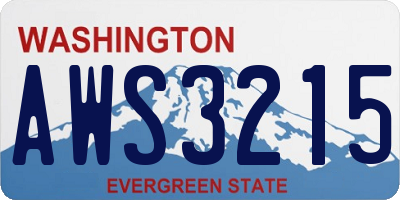 WA license plate AWS3215
