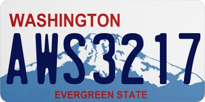 WA license plate AWS3217