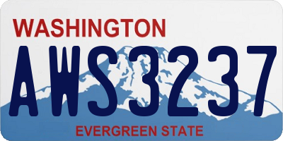 WA license plate AWS3237
