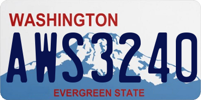 WA license plate AWS3240
