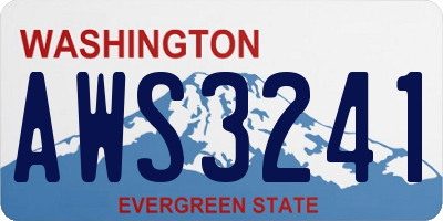 WA license plate AWS3241