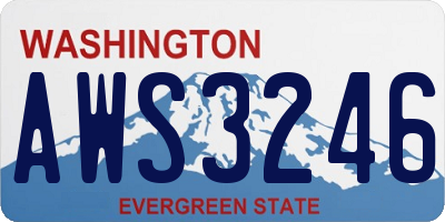 WA license plate AWS3246