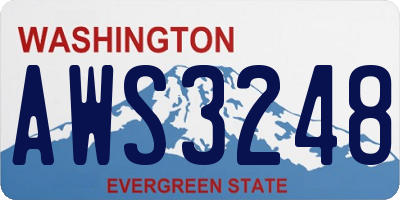 WA license plate AWS3248