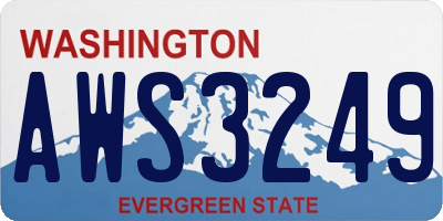 WA license plate AWS3249