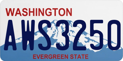 WA license plate AWS3250