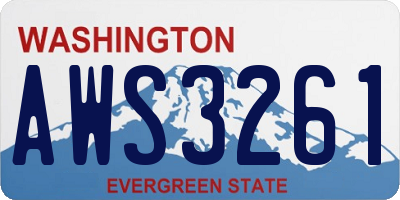 WA license plate AWS3261