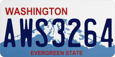 WA license plate AWS3264