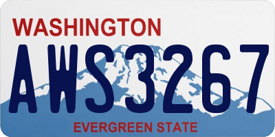 WA license plate AWS3267