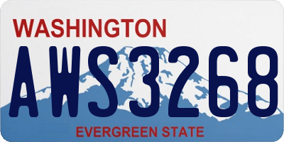 WA license plate AWS3268