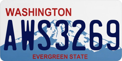 WA license plate AWS3269