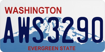 WA license plate AWS3290