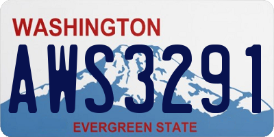 WA license plate AWS3291