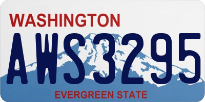 WA license plate AWS3295