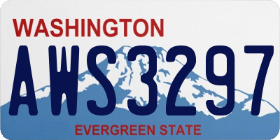 WA license plate AWS3297