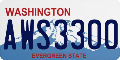 WA license plate AWS3300