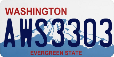 WA license plate AWS3303