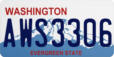 WA license plate AWS3306