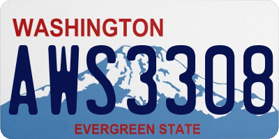 WA license plate AWS3308