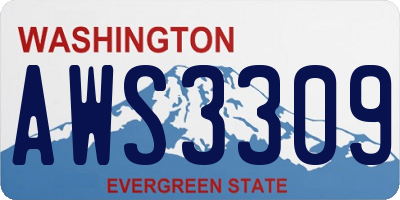 WA license plate AWS3309