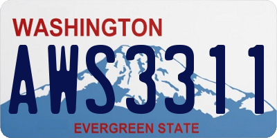 WA license plate AWS3311