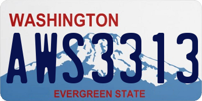 WA license plate AWS3313