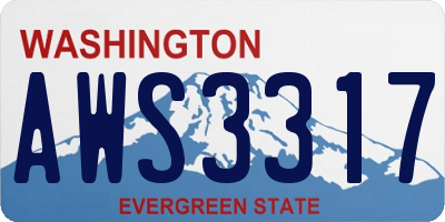 WA license plate AWS3317