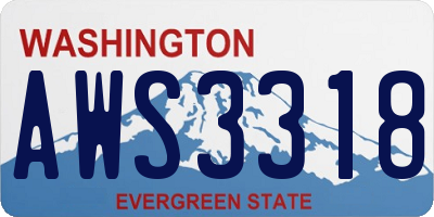 WA license plate AWS3318