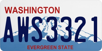 WA license plate AWS3321